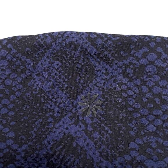 Athleta Ultimate Stash Pocket 7/8 Tight Leggings Blue Snake Print Running XS - Picture 6 of 7